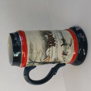 Vintage 1990 Budweiser Handcrafted Clydesdale Stein Beer Mug w/Handle